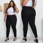 Calça Jeans Feminina Plus Size Cintura Alta Efeito Empina Bumbum