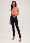 Calça jeans feminina preta veste 3 tamanhos lunender 20901