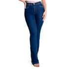 Calça Jeans Feminina Sawary Flare Boot Cut Azul Escuro