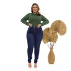 Calça Feminina Jeans Skinny Cintura Alta Mulheres Alta Ri19