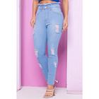 Calça Jeans Feminina Skinny com Elastano Cintura Alta - Clara Cós Desfiado