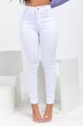 Calça Jeans Feminina Skinny com elastano Cor Branca Premium Levanta BumBum Enfermagem