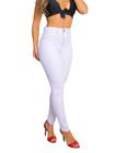 Calça Jeans Feminina Skinny com elastano Cor Branca Premium