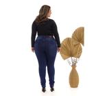 Calça Jeans Feminina Skinny Lavagem Escura Cintura Alta