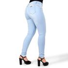 Calça Jeans Feminina Skinny Levanta Bumbum com Lycra Elastano Cintura Alta