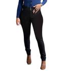 Calça Jeans Feminina Tradicional skinny Preta Trotão Top