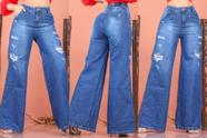 Calça jeans feminina Wide Leg Nillos