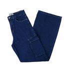 Calça Jeans Feminina Zune Cargo Wide Leg Índigo - 45528