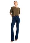 Calça jeans flare feminina fit for me (veste 3 tamanhos em uma única peça) lunender 20871