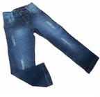 Calça Jeans Infantil com regulagem,lycra, skinny modinha 2/4/6/8.