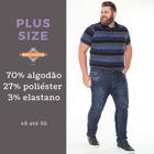 Calça Jeans Masculina Básica Tradicional Com Elastano plus size