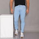 Calça jeans masculina cristal destroyed de estilo clássico