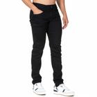 Calça Jeans Masculina Preta Skynni Elastano Slim Lançamento