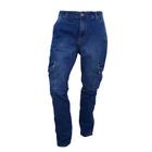 Calça Jeans Masculina Recuzza Cargo Azul Marinho - 10743