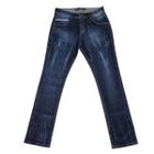 Calça Jeans Masculina Slim Destroyed Algodão Com Elastano 40 Ao 48 Squadrão Jeans