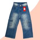 calça jeans meninas juvenil com cordão com laycra tam 10 12 14 e 16 anos