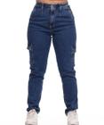 Calça Jeans Mom Cargo Cós Médio 36 ao 46 Fact Jeans 5915