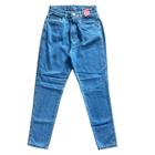 Calça Jeans Mom Cintura Alta Destroyed Feminina Premium Moda