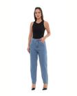 Calça Jeans Mom Feminina Cintura Alta 101vibes 100% Algodão 00101 Média