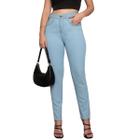 Calça Jeans Mom Feminina Cintura Alta Tendência Moda Gringa