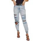 Calça Jeans Myft Com Cinto Relaxed High V23 Azul Feminino