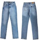 Calça Jeans Premium Feminina Original Lee Azul Claro Strech Confortável New Soft Corte Reta Cintura Alta Ref:3239L