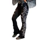 Calça Jeans Preta Moda Country Black All Strass Tamborzeira Feminina Brilhos Strass Modeladora Elastano Lycra Texas Ranch Jeans