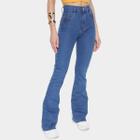 Calca Jeans Sawary Boot Cut Elastano Feminina