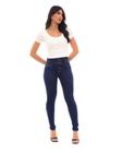 Calça Jeans Skinny Hot Feminina Cintura Alta Extreme Power Cós Largo 22796 Escura