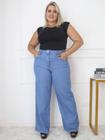 Calça jeans wid leg plus size new collection 2024/2025