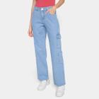 Calça Jeans Wide Leg Sawary Feminina