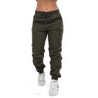 Calça Jogger Cargo Feminina Sarja Verde Militar Seleção Jeans Premium
