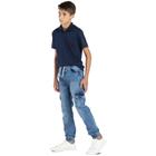 Calça Jogger Cargo Menino Mania Kids em Jeans