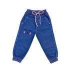 Calça Jogger Feminina Infantil Jeans Moda Blogueira Calça Jeans Bebê Menina