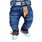calça jogger jeans bebe menino com elastano Tam 0 A 12 meses