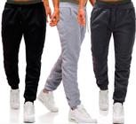 Calça jogger masculina ribana moletom conforto TB moda fitness