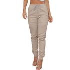 Calça Jogger Sarja Feminina Casual Com Elastico