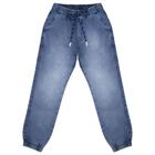 Calça Juvenil Look Jeans Jogger Moletom Jeans