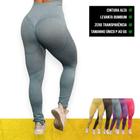 Calça Leg Legging TEXTURIZADA LEVANTA BUMBUM Cintura Alta Fitness Treino Corrida Academia 878 - Iron