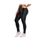 Legging 3D Vertical Alta Compressão Preta c/ Rosa bb