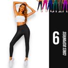 Calça Legging BÁSICA COLORIDA Leg Fitness Academia Corrida Cintura Alta Feminina 576 - IRON