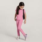 Calça Legging Básica Infantil Menina Em Cotton Brandili