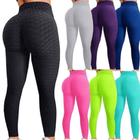 Calça legging bolha brocada disfarça celulites cos cintura alta tecido resistente