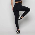 Calça Feminina Cintura Alta Leggings Suplex com elastico Fitness
