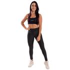 Calça Legging Feminina Zero transparência Preta