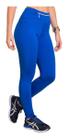 Calça Legging Fitness Com Zíper Frontal Em Power Suplex Azul - Genérica