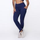 Calça Legging Fitness Feminina Bolso Lateral Jacquard Poliamida