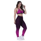 Calça Legging Fitness Feminina Degrade Cós Alto Poliamida Orbis - Rosa, M