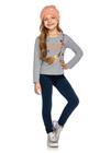 Calça legging flanelada infantil Kely e Kety meninas 1 a 3an