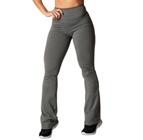 Calça legging Flare Feminina Calça Bailarina Boca De Sino-Cinza Mescla